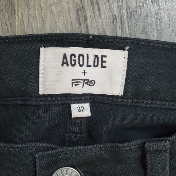 Agolde x Ferg Jeans Mens 32 Black Skinny Leg Distressed - Picture 3 of 13